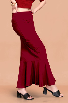 DRESQUE STORE DS_PC_PLEATS_3503_MAROON(M) Lycra Blend Petticoat(M)
