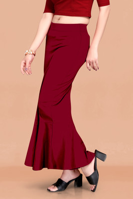 SCUBE DESIGNS SC_PC_PLEATS_3503_MAROON Nylon Blend Petticoat(S)