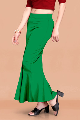 SCUBE DESIGNS SC_PC_PLEATS_3507_GREEN Nylon Blend Petticoat(M)