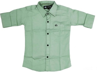 Cloud Kids Boys Solid Casual Light Green Shirt