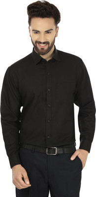 JAINISH Men Solid Formal Black Shirt