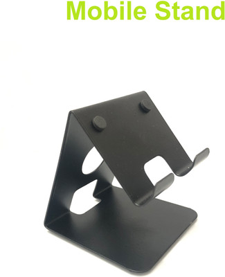 Kebica 1 Compartments Metal Mobile Holder falling proof Compatible with Phone, Tablet Mobile Holder set-1 Mobile stand(Black)