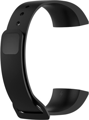 WEI INTERNATIONAL Silicon Band Strap Compatible for Mi Band 4C Redmi Watch Band Strap Bracelet Smart Band Strap(Black)