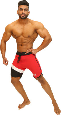 USI UNIVERSAL Solid Men Red Sports Shorts