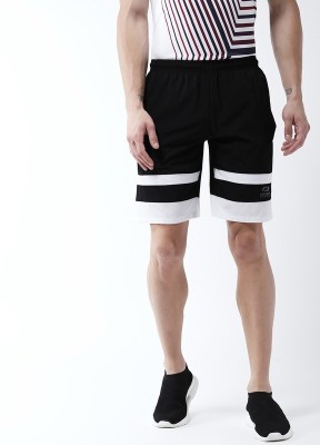 masch Sports Striped Men Black Gym Shorts, Sports Shorts, Regular Shorts, Running Shorts