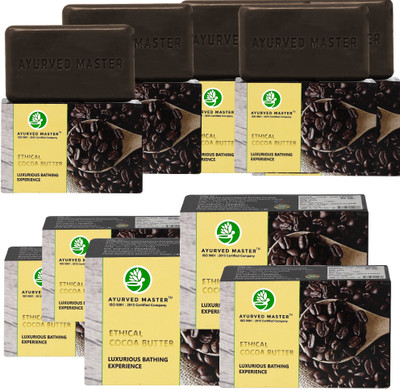 AYURVED MASTER Cocoa Butter organic Luxury Soap,125 GM(10 x 12.5 g)