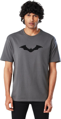 The Souled Store Graphic Print Men Round Neck Grey T-Shirt