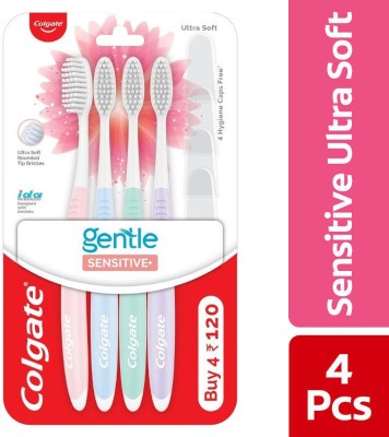 Colgate Sensitive Soft Bristles – 4 Pcs Ultra Soft Toothbrush  (4 Toothbrushes)