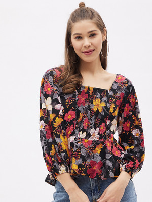 HARPA Casual Printed Women Multicolor Top