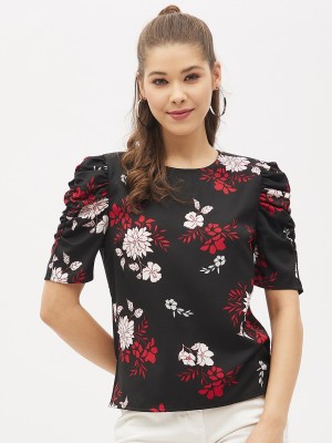 HARPA Casual Printed Women Black Top