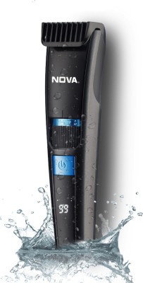 NOVA NHT 1059 Digital Waterproof  Runtime: 200 min Trimmer for Men(Grey)