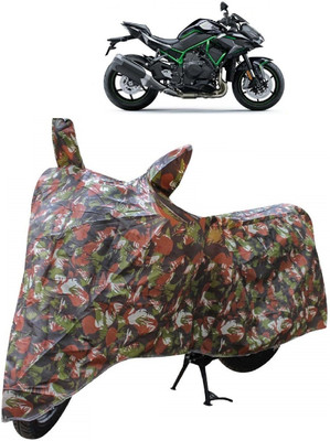 Autoprime Two Wheeler Cover for Kawasaki(ZH2, Multicolor)