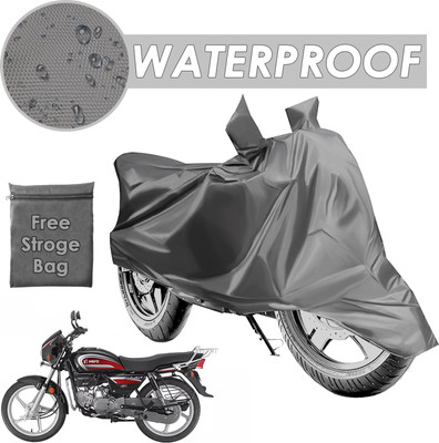 Mdstar Waterproof Two Wheeler Cover for Hero(Splendor Plus, Grey)