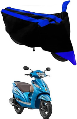 Thlesh Waterproof Two Wheeler Cover for TVS(Wego, Black, Blue)