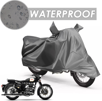 Atoray Waterproof Two Wheeler Cover for Royal Enfield(Classic 350, Grey)