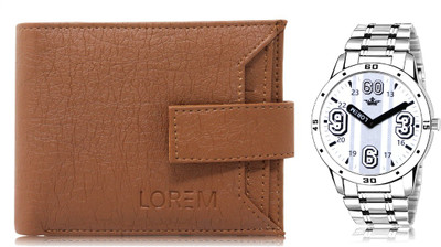LOREM WL10-LR111 Combo Of Men Watch & Artificial Leather Wallet- Analog Watch  - For Men
