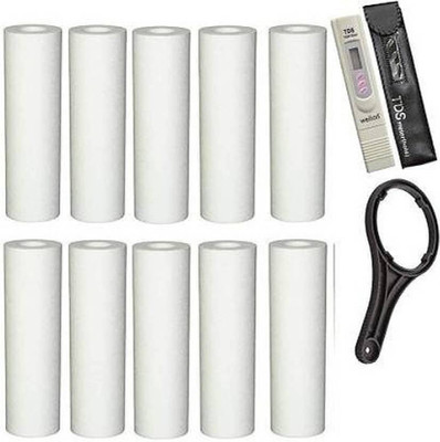 AQUA WATER PP Spun Set of 10 pcs with Key and TDS Meter Media Filter Cartridge(0.5, Pack of 12)
