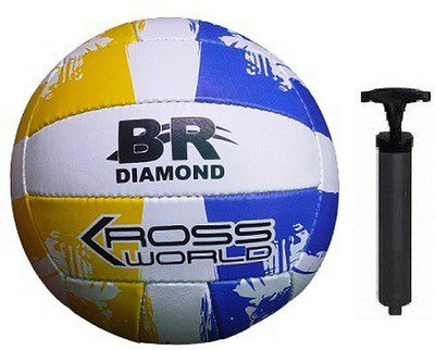 BR DIAMOND SUPER QUALITY PVC VOLLEY BALL Volleyball - Size: 5(Standard, Pack of 2, Multicolor)