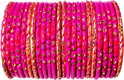 Anshi Creations Lac Bangle Set(Pack of 24)