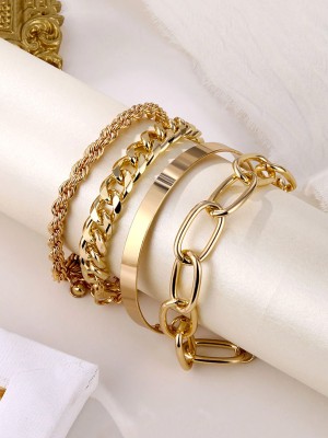 Kairangi Alloy Gold-plated Bracelet(Pack of 4)