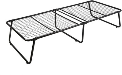 blumuno Comfortable Folding Bed 6 x 3ft - Durable Metal Single Bed(Finish Color - Posh Black 1, Delivery Condition - Pre-assembled)