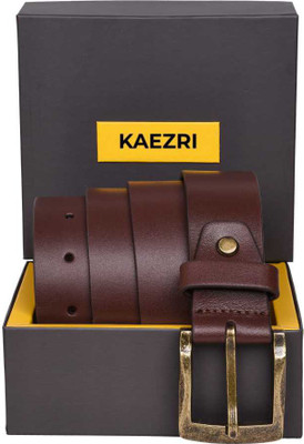 KAEZRI Men Brown Genuine Leather Belt