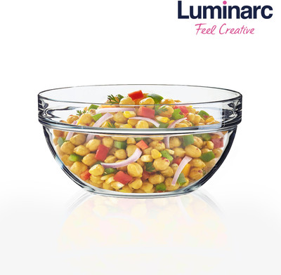LUMINARC Glass Mixing Bowl Multipurpose Mixing bowl 26cm/4250ml Tempered(Pack of 1, Clear)
