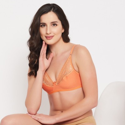 Clovia Women Full Coverage Non Padded Bra(Orange)