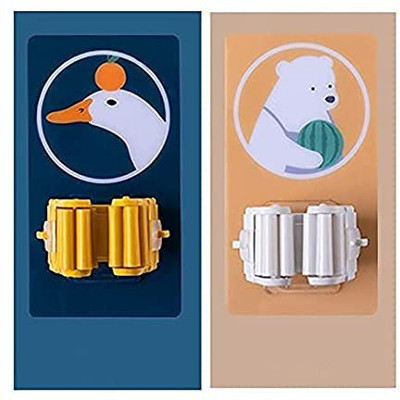 SEAHAVEN Multicolor Plastic Broom Holder(2 Holders)