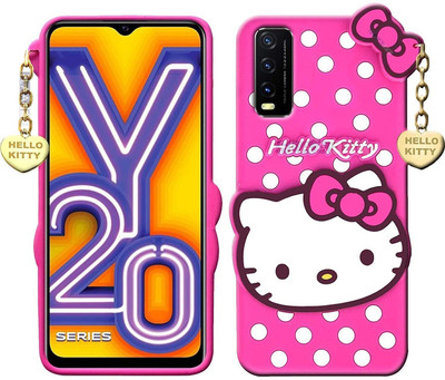 COVERBLACK Back Cover for Vivo Y12s(Pink, Grip Case, Silicon, Pack of: 1)