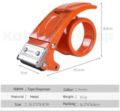 Laserbot Metal Hand Operated Manual Tape Dispenser MEANUAL Handy Tape Dispenser for Packing Packages fits up to 2 inches (Manual)(Set of 1, Orange)