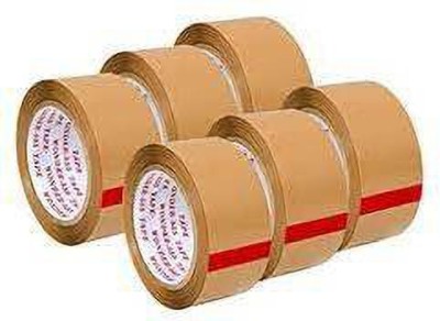 TPP Adhesive industrial Packaging Tape for E-Commerce Box Packing packaging industry Bopp Tapes (Manual)(Set of 6, Brown)