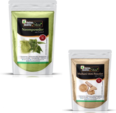 Online Quality Store Multani Mitti & Neem Powder_400(400 g)