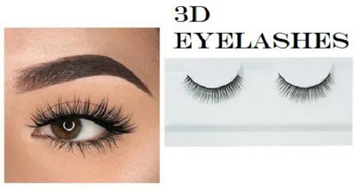 FELICECHIARA 3D Lashes Natural Look Fake Eyelashes Soft Lashes False Eyelashes(Pack of 1)