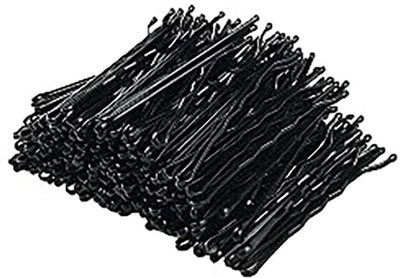 Myra Collection (Pack of 60) Black Metal Bobby pins for hair Hair Pins for women Hair Pin(Black)