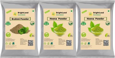 Brightland Brahmi & Heena powder pack of 3 (100gm each)(300 g)