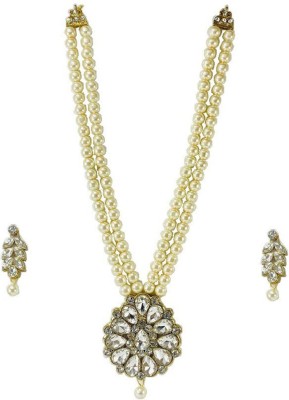 Tiank Innovation Crystal, Dori, Alloy Gold-plated White, Gold Jewellery Set(Pack of 1)