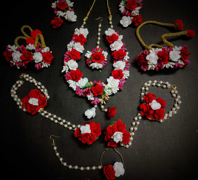BALIKA VADHU Fabric Red Jewellery Set(Pack of 1)