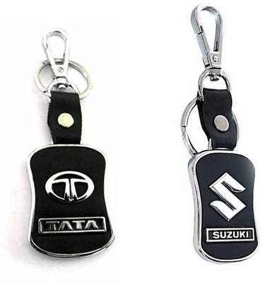 JAINSON MARTIN Combo Of Tata & Suzuki Car Logo Keychain For Bullet Lovers Key Chain