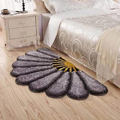 ROYAL TREND Polyester Floor Mat(Grey, Free)
