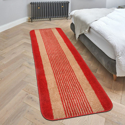 MY HOME Microfiber Floor Mat(Red, Medium)