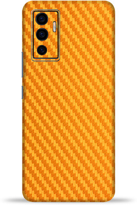 OggyBaba Vivo V23e 5G Mobile Skin(Golden Carbon Fiber Skin With Ultra Matte Finish)