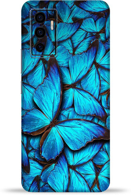 OggyBaba Vivo V23e 5G Mobile Skin(Blue Butterfly Multicolor Skin With Ultra Matte Finish)