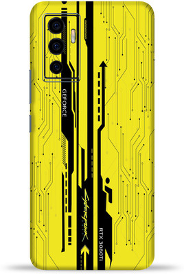 OggyBaba Vivo V23e 5G Mobile Skin(Yellow Cyberpunk Multicolor Skin With Ultra Matte Finish)