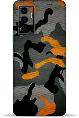 OggyBaba Vivo V23e 5G Mobile Skin(Orange Camouflage Multicolor Skin With Ultra Matte Finish)