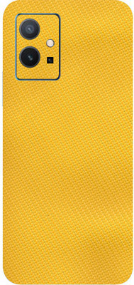 BugguSkin Vivo Y75 5G, vivo y75 5g Mobile Skin(Ultra Super Yellow Carbon Fiber Skin With High Mattte Finish.)