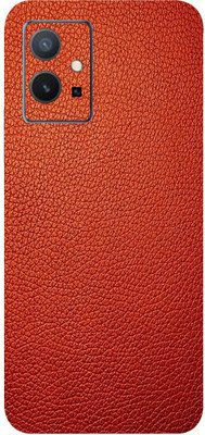 TJ CREATION Vivo Y75 5G, vivo y75 5g Mobile Skin(Ultra Super Red Leather Skin With High Mattte Finish.)