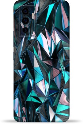 WeCre8 Skin's Vivo V23e 5g, Polygon Blue Mobile Skin(Multicolor)