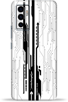OggyBaba Vivo V23e 5G Mobile Skin(White Cyberpunk Multicolor Skin With Ultra Matte Finish)