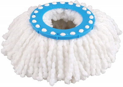Kermis 360° Rotating Magic Microfiber Mop Refill, 16 x 16 x 2 cm Refill(White)